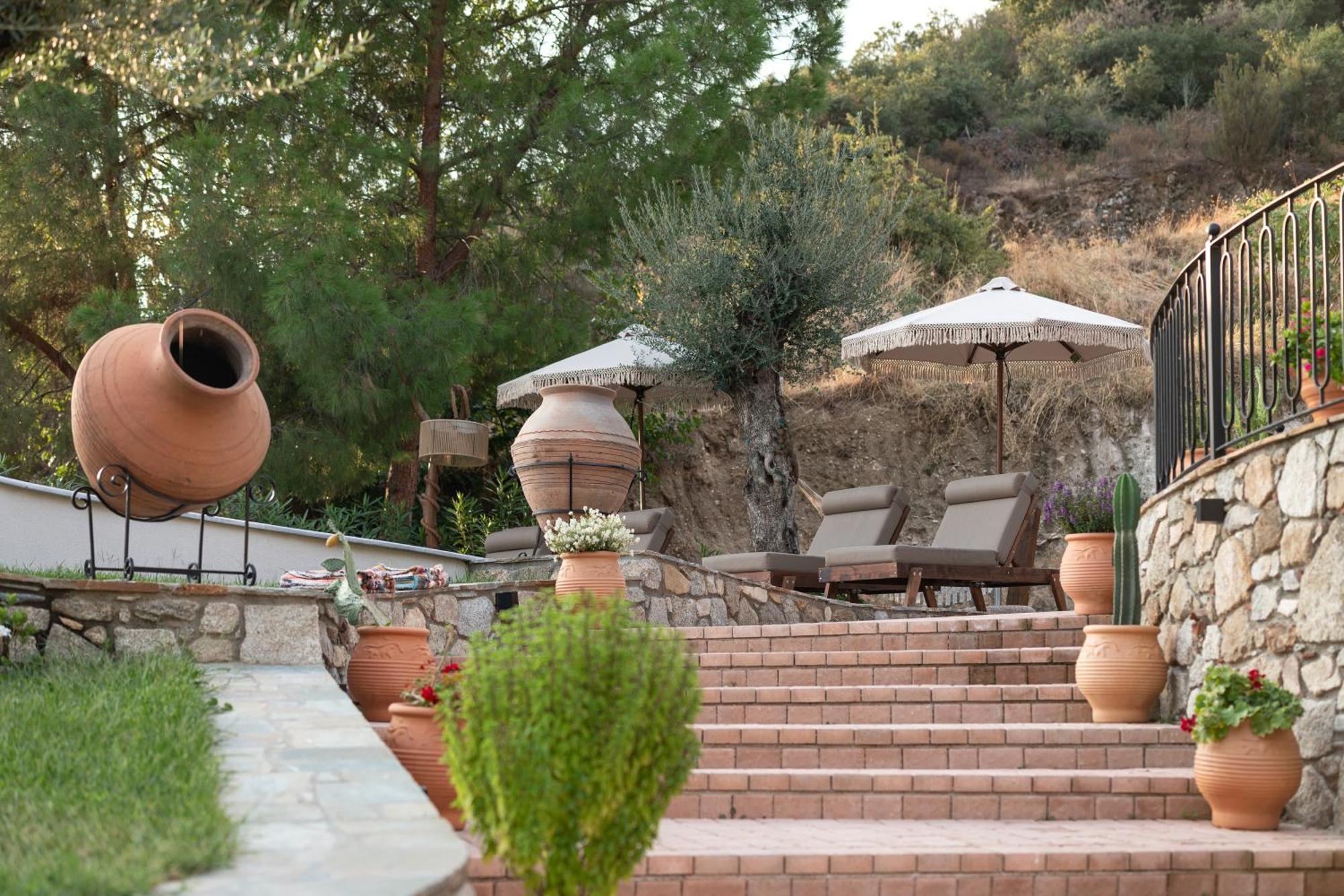 Lithos Villas Apollon シキア エクステリア 写真