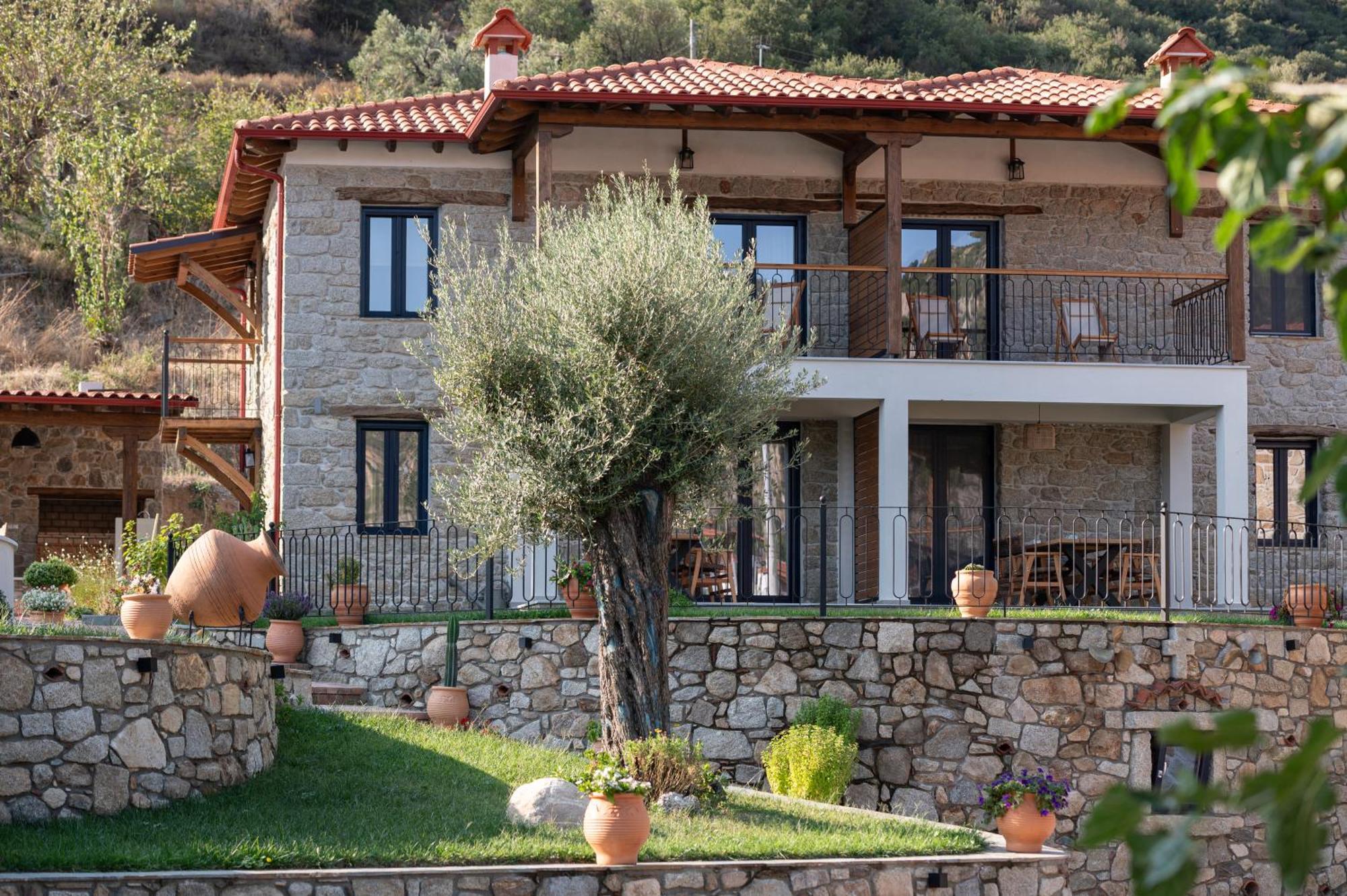Lithos Villas Apollon シキア エクステリア 写真